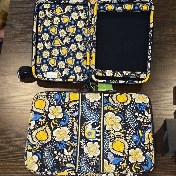 Vera Bradley Floral Tablet Sleeve - Blue and Yellow - Picture 1 of 6